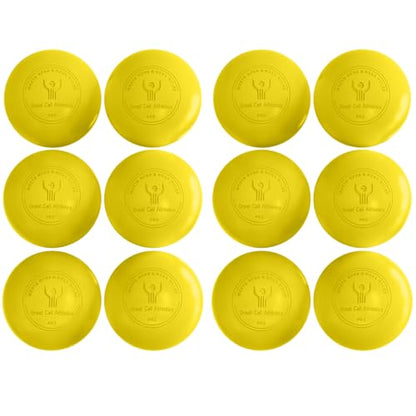 GCA Pro Lacrosse Official Game Ball NFHS College Approved Velocity 6 Pack LAX Field Tournament Rubber Practice (Yellow, 6 Balls)