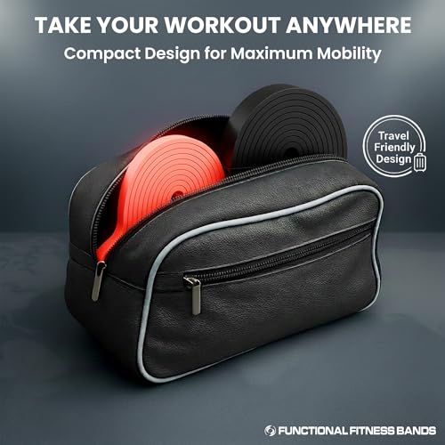 Pull Up Assist Bands Set by Functional Fitness. Heavy Duty Resistance and Assistance Training Band - color: Combo Pack - #2 Red and #3 Black