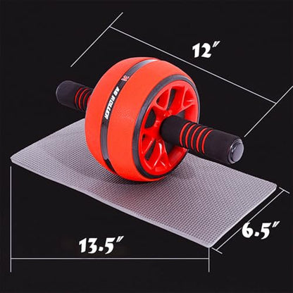 AB Wheel Roller, Exercise Abdominal Fitness Wheel, Work-out Strength-Training Roller, 12"W
