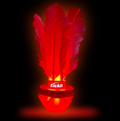 Kickit Inferno | The Original LED Birdie Soccer Trainer | Play at Night Outdoors, Indoors or Backyard, Beach or Tailgate, All Ages Fun & Travel Friendly (Inferno LED - Red)