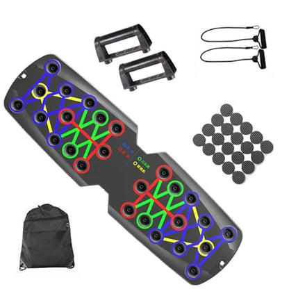 Multifunctional Push Up Boards Press Board Equipment Pushup Stands Push Boards Exercise with Resistance Band Multifunctional Fitness - color: F