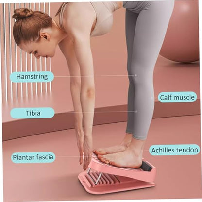 Calf Stretcher Slant Board 13-Level Adjustable Foldable Stretching Ramp with Magnets for Plantar Fasciitis Achilles Stretch, Ankle Balance Board