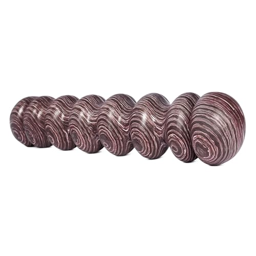 High-Density Foam Roller for Deep Muscle Massage of Legs & Back, Releases Muscle Pain, Pilates Fitness Yoga Pillar （Purple Wave）