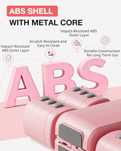Adjustable 2-in-1 Dumbbell & Kettlebell Set, Free Hand Weight 4.4lb~11lb for Home Gym Training - color: Pink