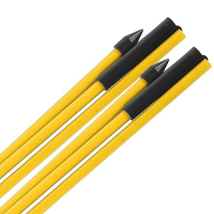 3-Fold Fiberglass Golf Alignment Sticks - 48 Inch Portable Swing Trainer Tool for Putting and Driving Accuracy