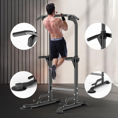 Z ZHICHI Pull-Up Dip Station Pull-Up Chin-Up Weight Capacity 350LBS - color: black