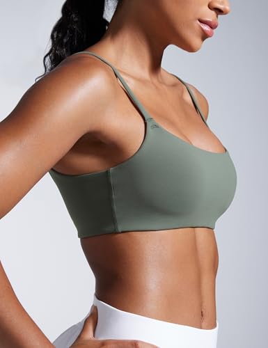 CRZ YOGA Butterbreeze Scoop Neck Sports Bras - color: Grey Sage, size: X-Large