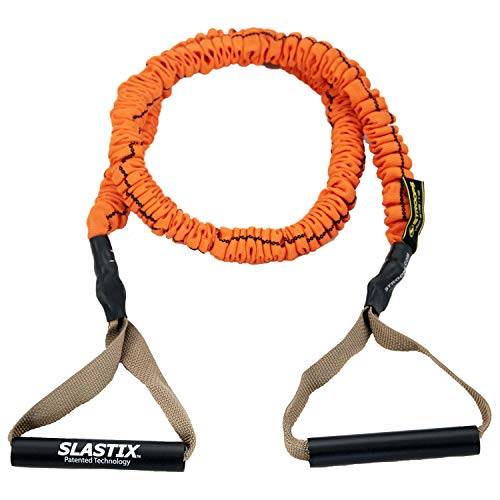 Slastix Toner Resistance Bands with Handles | Safe Sleeve Exercise Bands for Strength Training, Full Body Workouts, and Home Gym Fitness