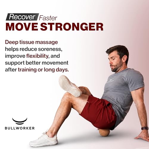 Bullworker 4" Cork Massage and Fitness Ball Recovery Tool - Deep Tissue Muscle Tension Release for Trigger Point, Muscle Soreness, Yoga Therapy, 10 CM