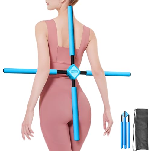 Back Straightener Posture Corrector|Yoga Stick Stretching Tool for Women and Men|Portable Posture Corrector Pole,Stretch Mobility Stick, Physical Workout Exercise Dowel
