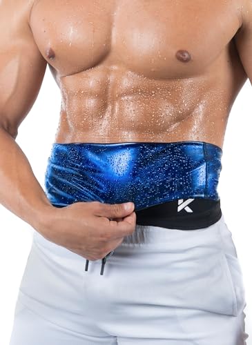 Kewlioo Men's Heat Trapping Waist Toner - Waist Trainer for Men - Comfortable & Discreet Waist Trimmer Thermo Sauna Belt