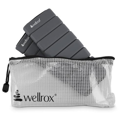 Weighted Bangles – Adjustable Ankle and Wrist Weights for Women & Men – Set of Ankle Weights 2 lbs (1 lb Each Wrist Weight) | Weighted Arm Bands for Pilates, Yoga, Running & Walking - color: Grey