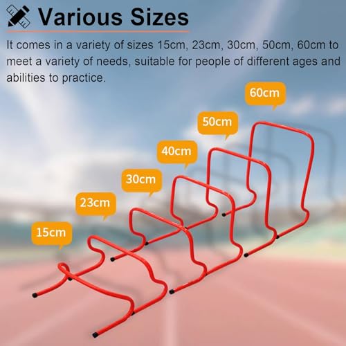 Hurdles 5 Pieces Endurance Practice Equipment Hi Visibility, Speed Race Mini Hurdles for Indoor Outdoor, Agility Trainer for Athletic Team Training - size: 30cm (11 3/4")