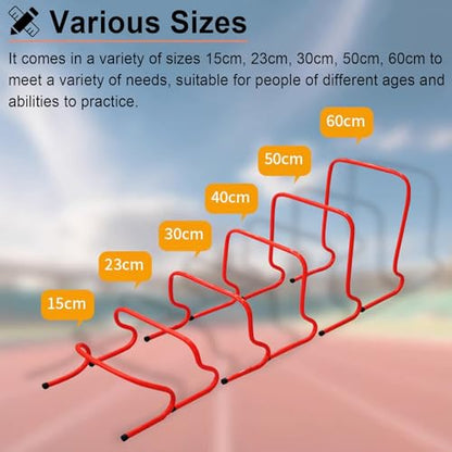 Hurdles 5 Pieces Endurance Practice Equipment Hi Visibility, Speed Race Mini Hurdles for Indoor Outdoor, Agility Trainer for Athletic Team Training - size: 30cm (11 3/4")