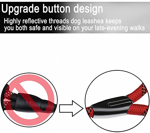 Dog Leash, 6 FT Heavy Duty Dog Leashes with Comfortable Padded Handle,Red - color: Red, size: 6 Feet x 1/2 Inch