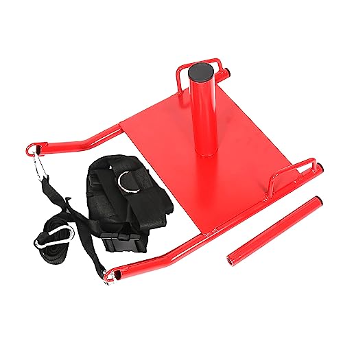 Power Speed Sled w/Harness&Padded Weighted Drag Sport Training Running Football Sled for Fitness Strength Training and Athletic Exercise