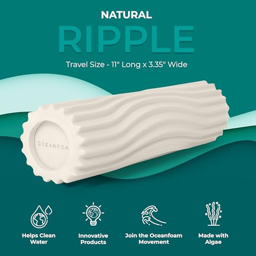 Oceanfoam Ripple Roller - Small Foam Roller for Physical Therapy (Natural) - color: Natural