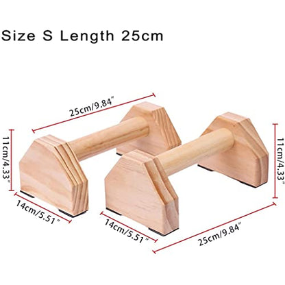 Up, Thick Wooden Grip, Slip-Resistant Push Handles Perfect for Floor, Strength Training Equipment At Home Push Handles Stands for Floor Women Men Exercise Fitness Wooden