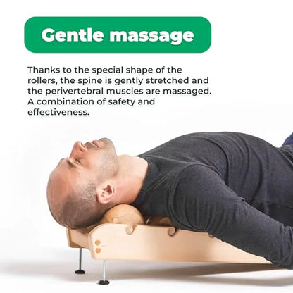 RIZONE 6-Rollers Massager for Back, Spine, Neck, Body and Legs Pain Relief – Wood Therapy Massage Tools