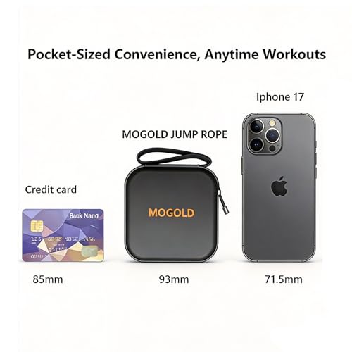 Retractable Jump Rope - No Tool Adjustable, Fits in Pocket, Tangle-Free Steel Cable for Travel & Gym