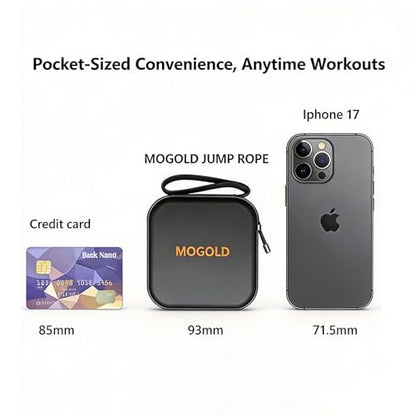 Retractable Jump Rope - No Tool Adjustable, Fits in Pocket, Tangle-Free Steel Cable for Travel & Gym