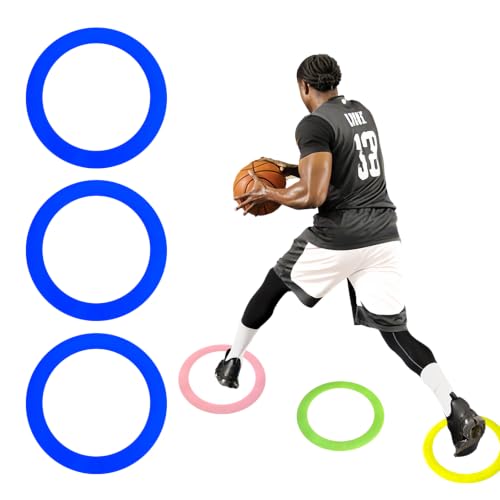 Colorful Anti Slip Safety Agile Ring Speed Ring 3 PCs Speed and Agility Training Equipment Basketball Training Equipment Sports Agility Training Skill Improvement Equipment - color: Blue