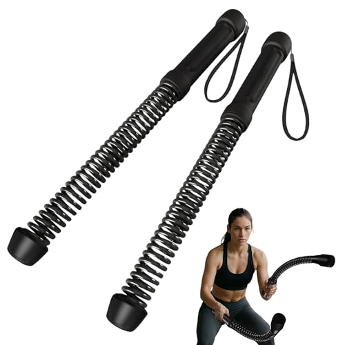 Cordless Battle Ropes (2-Pack) Portable Workout Ropes for HIIT Workouts,Cardio & Muscle Training,Low-Impact Cardio Training,Home Gym Equipment for Men & Women(1.9LB x 2) (1.8LB*2)