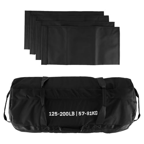 Adjustable Sand Bags for Working Out,Sandbags for Workout for Yoga, Strength Training and Full-Body Workouts - size: 125-200 LB