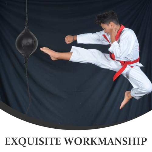 Boxing Speed Training Ball Double-end Pu Hanging Reaction Ball with Rope, Pump, Needle, and Hook Set for Hand-Eye Coordination and Reflex Boxing Workout at Home