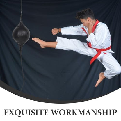 Boxing Speed Training Ball Double-end Pu Hanging Reaction Ball with Rope, Pump, Needle, and Hook Set for Hand-Eye Coordination and Reflex Boxing Workout at Home