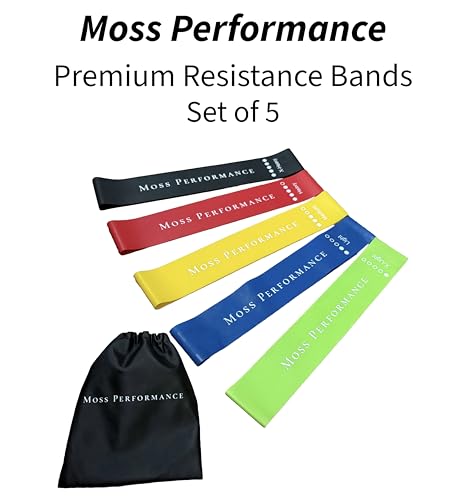Premium Resistance Bands, for Physical Therapy, Strength Training, Pilates Exercise, Home Workouts, Strong Latex Rubber Loop Bands, Set of 5