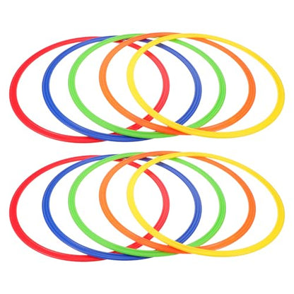 GALPADA 10pcs Soccer Agility Rings Speed Training Plastic Circles for Football and Basketball Coordination Drills Outdoor Sports Practice