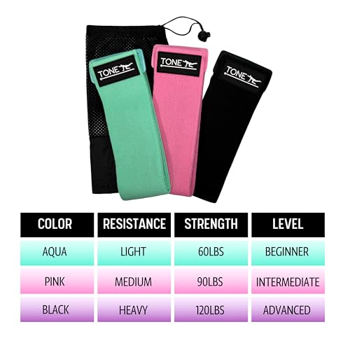 Adjustable Fabric Resistance Bands Set, Non Slip Resistance Bands for Enhanced Toning, One Size Fits All Workout Booty Bands for Women