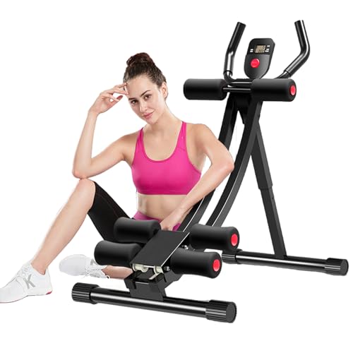 abdominal bench Ab abdominal Machine Women's Home Abdominal Exerciser 308lbs Abdominal Compressor Collapsible Abdominal Core Trainer 4-Speed Adjustable Strength Training Machine with LCD Display