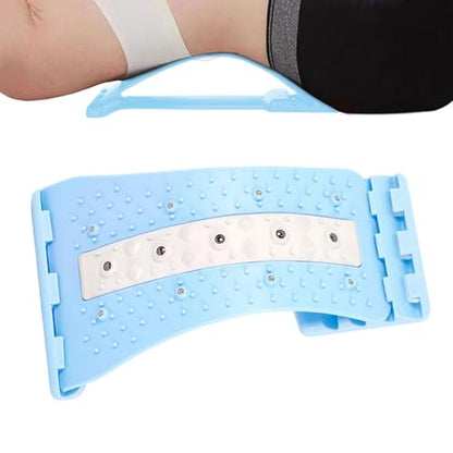 Lumbar Back Stretcher 4 Level Adjustable Curved Ergonomic - color: Blue