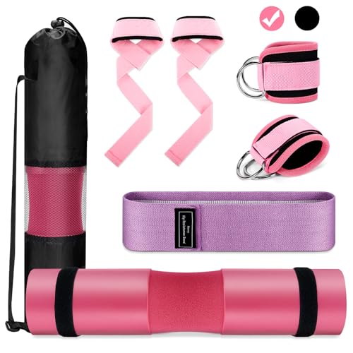 Gym Barbell Pad Set: Hip Thrusts Pad for Squats Weight Lifting Gym Equipment Accessories