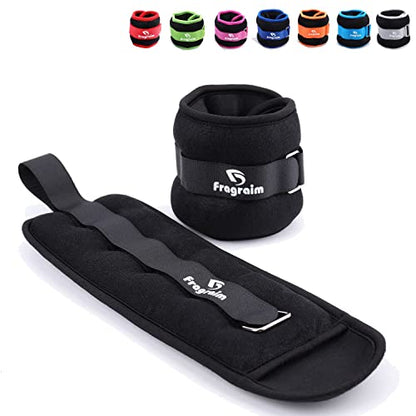Ankle Weights for Women, Men and Kids - 1/2/3/4/6/8/10/12/15/20 LBS 1 Pair Strength Training Wrist/Leg/Arm Weight with Adjustable Strap for Jogging, Gymnastics, Aerobics, Home Fitness, Physical Therapy - style: 12Lbs Pair (6lb x 2) - Black