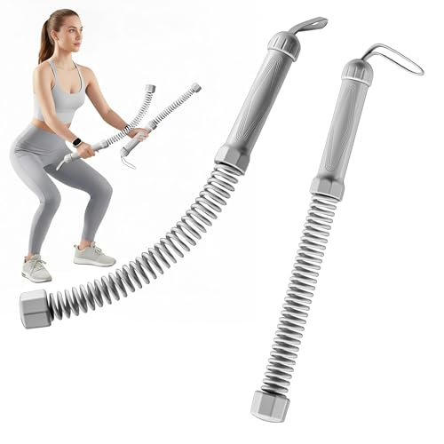 2PCS Weighted Ropeless Battle Ropes, 3.5 lbs in total, Heavy Duty Workout Rope for Home Gym with Training Poster, Portable Workout Rope for Strength Training, HIIT, Cardio, Non-Slip Grip, Fitness Equipment for Men & Women - color: Gray