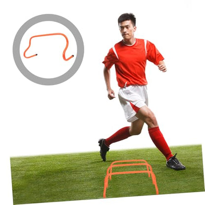 GALPADA 5Pcs Orange Soccer Agility Training Hurdles Stable Outdoor Speed Equipment for Football Baseball and Track Drills Enhance Coordination and Practice Drills