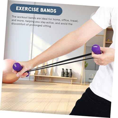 8 Pcs Strong Rubber Resistance Bands for Muscle Stretching and Strength Training Portable Elastic Exercise Bands for Gym Office Travel Workouts