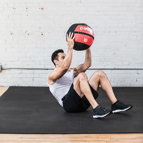 Lifeline Wall Ball Weighted Medicine Ball Core Strength with Sewn Exterior - Coordination, Stability, Cardio, Plyometrics, Crossfit