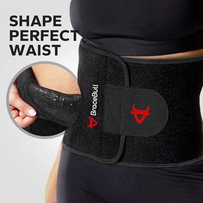 Waist Trimmer for Women and Men, Adjustable Sweat Band for High-Intensity Training & Workouts Black - size: Small (Waist Fit: Up to 44'')