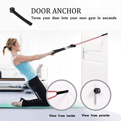 Door Anchor for Resistance Bands -Multi Position Over The Door Home, Gym, Yoga & Dance Workout Equipment - Heavy Duty, Durable, and Secure – Wont Damage Door