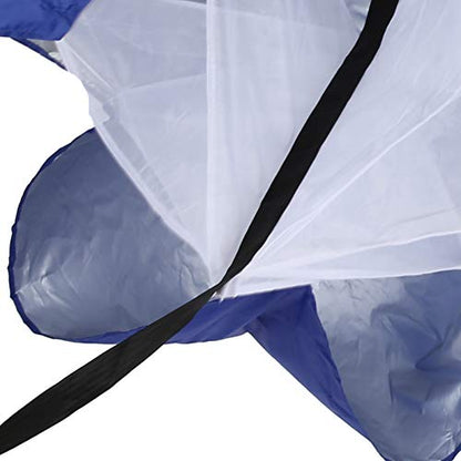 Speed Training Drag Parachute Running Strength Exercise Umbrella with Adjustable Belt fit for Athletes Gym Workout Gear fit for Sprinting - color: Blue