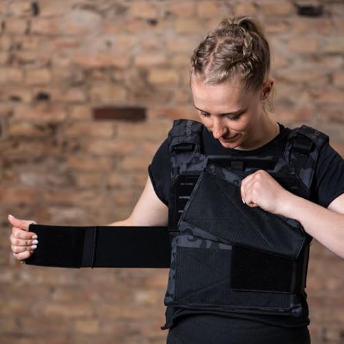Northgym Adjustable Weighted Vest/Incl. 3D Weight Plates in 14lbs / 20lbs/ 30lbs/ 42.5lbs - Optimized Weight Distribution and with Curved Plates for Running, Functional Training and Working Out