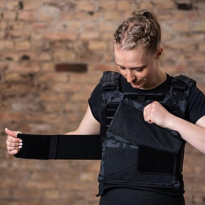 Northgym Adjustable Weighted Vest/Incl. 3D Weight Plates in 14lbs / 20lbs/ 30lbs/ 42.5lbs - Optimized Weight Distribution and with Curved Plates for Running, Functional Training and Working Out