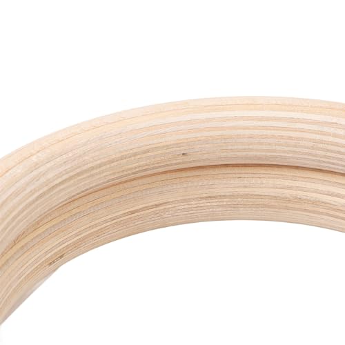 Wooden Gymnastics Rings Birch Pull Up Strength Training Bodyweight Fitness Workout Gym Rings for Outdoor