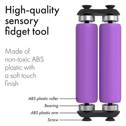 ONO Roller - Handheld Fidget Toy for Adults | Help Relieve Stress, Anxiety, Tension | Promotes Focus, Clarity | Compact, Portable Design (Purple, Full Size - ABS Plastic) - size: Full Size, style: ABS Plastic - Purple