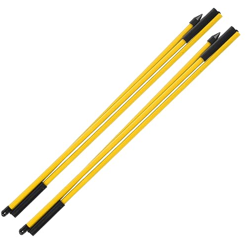 3-Fold Fiberglass Golf Alignment Sticks - 48 Inch Portable Swing Trainer Tool for Putting and Driving Accuracy