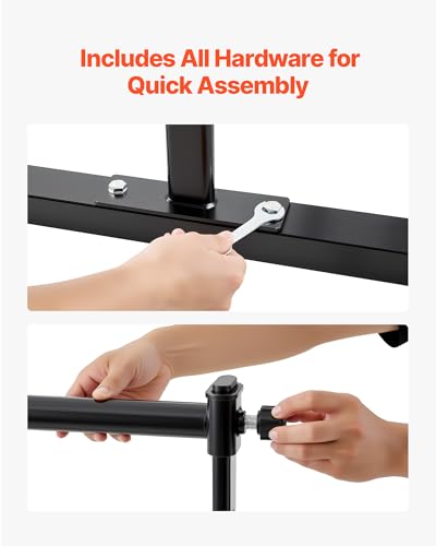 VEVOR Ballet Barre, 4 Ft Double Barre Bar for Home, Freestanding Portable Ballet Stretching Dance Bars, Height Adjustable Anti-Wobble Fitness Studio Equipment, for Pilates Balance Workout